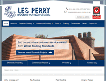 Tablet Screenshot of les-perry-roofing.co.uk